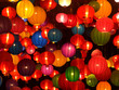 Chinese lanterns during new year festival,Chinese new year lanterns in chinatown, firecracker celebration,for background