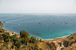 Turquoise Mediterranean sea in Taormina Sicily Italy