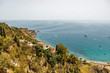 Turquoise sea landscape of Taormina Italy on Sicily island