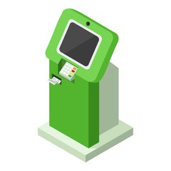 Poster - Kiosk payment icon. Isometric of kiosk payment vector icon for web design isolated on white background