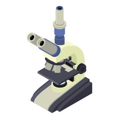 Poster - Virus microscope icon. Isometric of virus microscope vector icon for web design isolated on white background