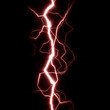 red lightning strike on black background