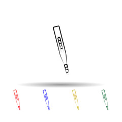 Poster - Thermometer multi color style icon. Simple thin line, outline vector of maternity icons for ui and ux, website or mobile application