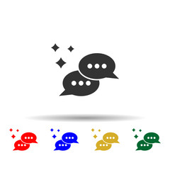 Poster - Online marketing, chat multi color style icon. Simple glyph, flat vector of online marketing icons for ui and ux, website or mobile application