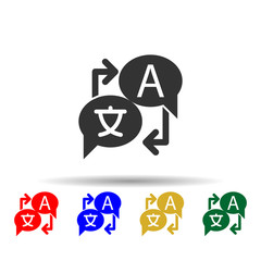 Poster - Online marketing, translation multi color style icon. Simple glyph, flat vector of online marketing icons for ui and ux, website or mobile application