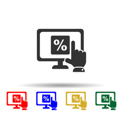 Poster - Online marketing, rate multi color style icon. Simple glyph, flat vector of online marketing icons for ui and ux, website or mobile application