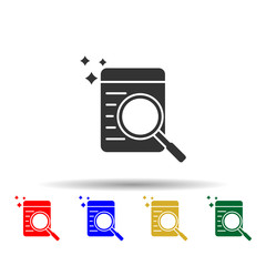 Poster - Online marketing, loupe multi color style icon. Simple glyph, flat vector of online marketing icons for ui and ux, website or mobile application
