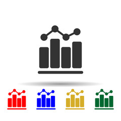 Poster - Online marketing, analytics multi color style icon. Simple glyph, flat vector of online marketing icons for ui and ux, website or mobile application