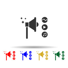 Poster - Online marketing, marketing multi color style icon. Simple glyph, flat vector of online marketing icons for ui and ux, website or mobile application