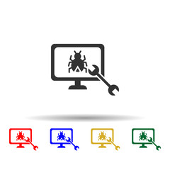 Poster - Online marketing, virus multi color style icon. Simple glyph, flat vector of online marketing icons for ui and ux, website or mobile application