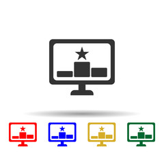 Poster - Online marketing, ranking multi color style icon. Simple glyph, flat vector of online marketing icons for ui and ux, website or mobile application