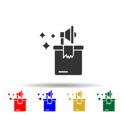 Poster - Online marketing, campaing multi color style icon. Simple glyph, flat vector of online marketing icons for ui and ux, website or mobile application
