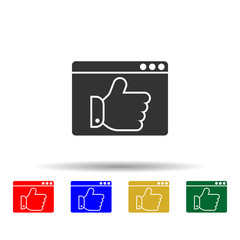 Poster - online marketing, page quality multi color style icon. simple glyph, flat vector of online marketing