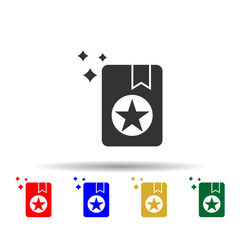 Poster - Online marketing, bookmark multi color style icon. Simple glyph, flat vector of online marketing icons for ui and ux, website or mobile application