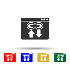 Poster - Online marketing, backlink multi color style icon. Simple glyph, flat vector of online marketing icons for ui and ux, website or mobile application