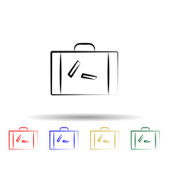Poster - suitcase multi color style icon. Simple thin line, outline vector of travel icons for ui and ux, website or mobile application