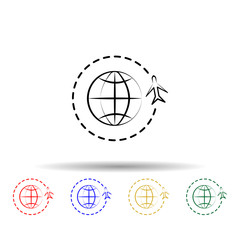 Poster - travel world multi color style icon. simple thin line, outline vector of travel icons for ui and ux,