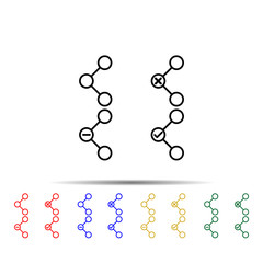 Poster - connection, plus, remove, minus sign multi color style icon. Simple thin line, outline vector of web icons for ui and ux, website or mobile application
