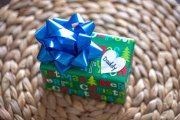 Christmas Gift Wrapped with Bow