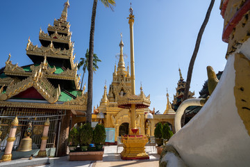 Beautiful detail of Kyaik Hwaw Wun Pagoda in Thanlyin,Myanmar.