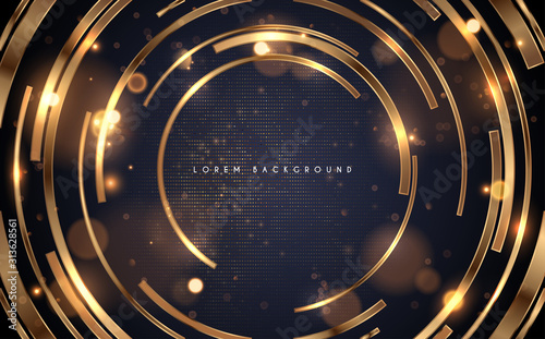 Cuadros en Lienzo Golden rings with light effect background