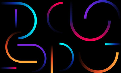 Leinwandbilder - abstract background with color lines and gradients