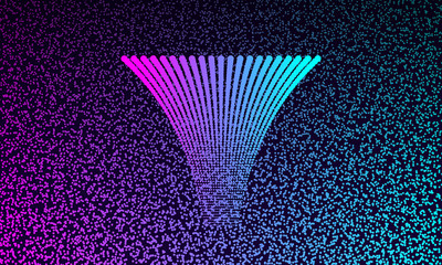Leinwandbilder - Exploding color particles as fireworks. Trendy fluid cover design.