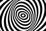 Fototapeta Perspektywa 3d - Vector abstract illustration of swirl, vortex pattern. Trendy background in op art style, optical illusion.
