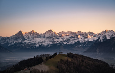 Wall Mural - impressive mountains of the swiss alps - eiger, mönch, jungfrau