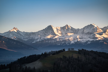 Wall Mural - impressive mountains of the swiss alps - eiger, mönch, jungfrau