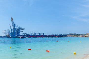 A view of an industrial port