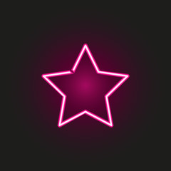 Poster - star neon style icon. Simple thin line, outline vector of web icons for ui and ux, website or mobile application