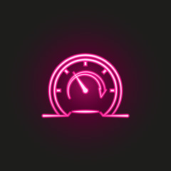Poster - performance, speed, speedometer hand drawn neon style icon. Simple thin line, outline vector of business icons for ui and ux, website or mobile application