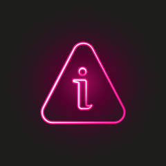Poster - info, about, help hand drawn neon style icon. Simple thin line, outline vector of business icons for ui and ux, website or mobile application