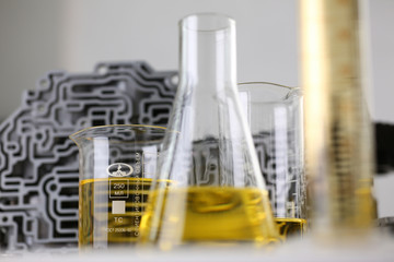 Wall Mural - Test tube chemistry flask against background