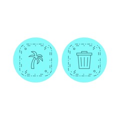 2 Set Of eco icons isolated on white background...