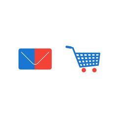 2 Set Of e-commerce icons isolated on white background...