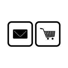 2 E-commerce Icons Sheet Isolated On White Background...