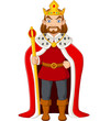 Cartoon king holding a golden scepter