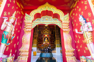 Wall Mural - Mahathat Wachira Mongkol Temple in Krabi