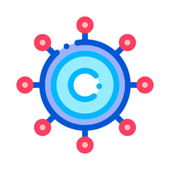Poster - Danger Bacillus Bacteria Vector Thin Line Icon. Kill Circle Micro Organism Bacteria Linear Pictogram. Chemical Microbe Type Infection Microorganism Bacteriology Contour Illustration