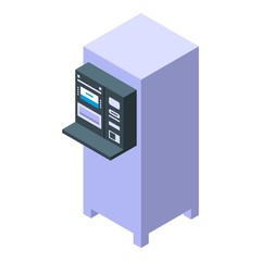Poster - Shop ATM icon. Isometric of shop ATM vector icon for web design isolated on white background