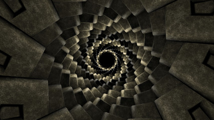 Wall Mural - symmetrical fractal background whirl vortex dark spiral