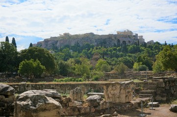 Poster - the old ruins in Athens