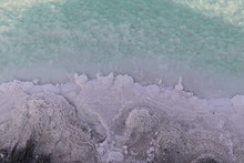 Saline-alkali Land In Areas Around The Dachaidan Emerald Salt Lake, Qinghai Province China. Salt And Texture. Crystal Salt.