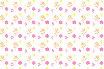 Poster - flowers on seamless white background