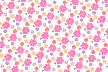 Wall Mural - White background flower image