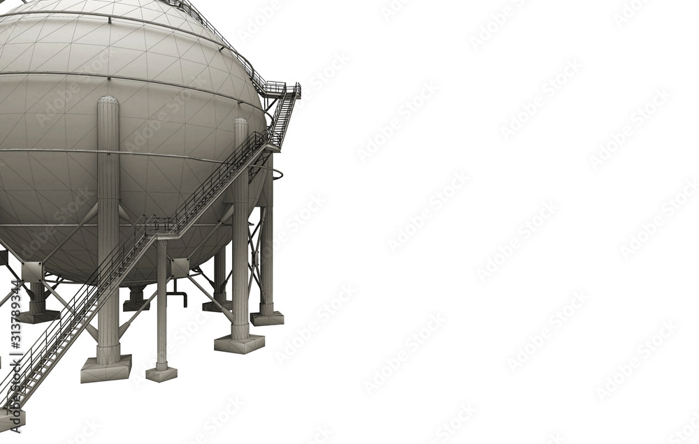 Spherical tank, Horton sphere , spherical pressure vessel, for storage ...