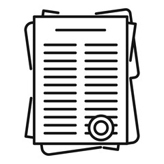 Poster - leasing papers icon. outline leasing papers vector icon for web design isolated on white background