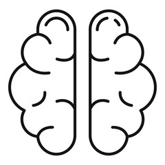 Poster - Human brain icon. Outline human brain vector icon for web design isolated on white background